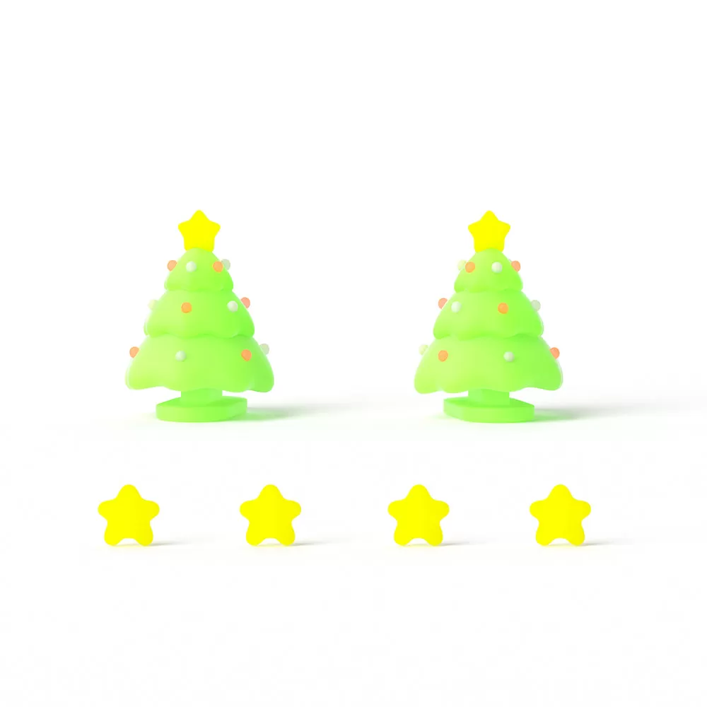 Christmas Tree Fins and Eyes for Sharkicks Pro