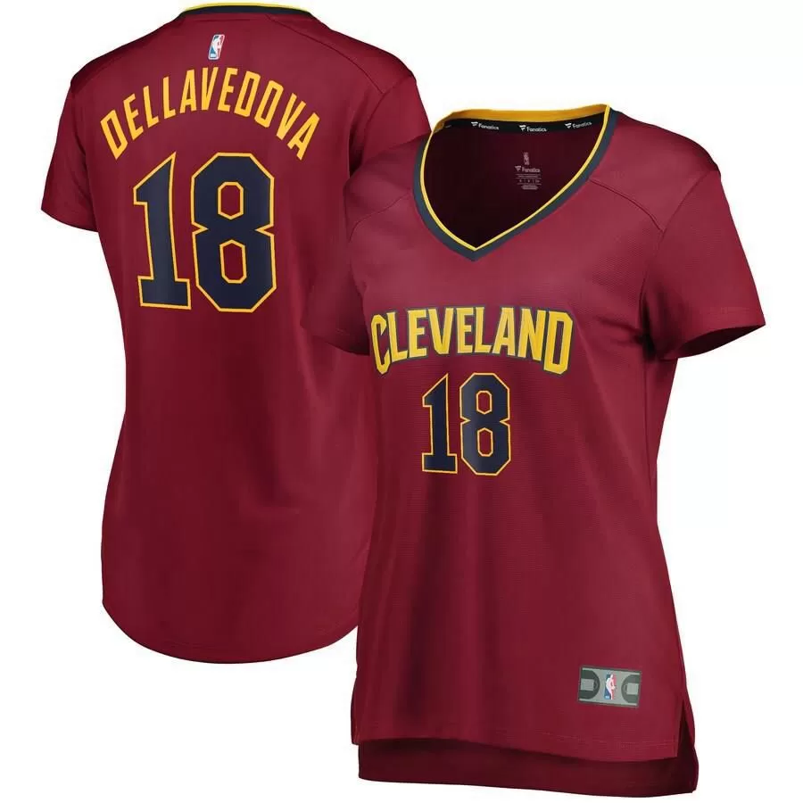 Cleveland Cavaliers Matthew Dellavedova Fanatics Branded Replica Fast Break Player Icon Jersey Womens - Burgundy | Ireland C7212X3