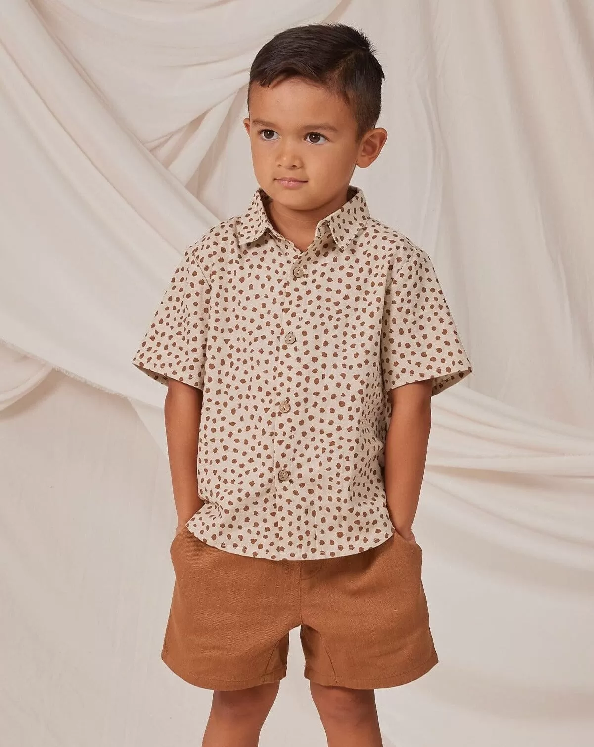 Collared Short Sleeve Shirt | Spots