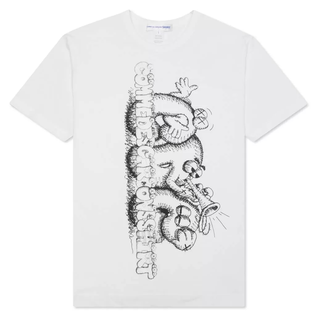 Comme Des Garcons SHIRT x KAWS S/S Tee - White/Print 3