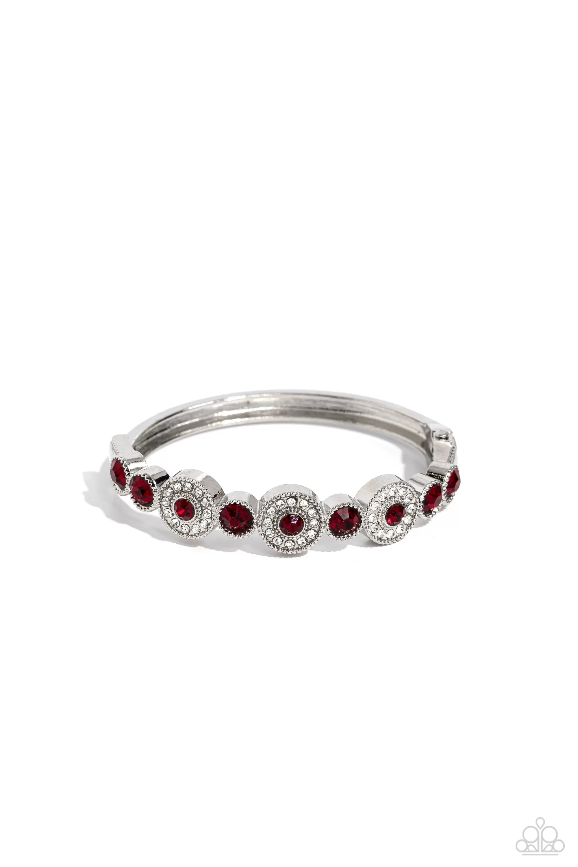 Crowns Only Club Red Rhinestone Bracelet - Paparazzi Accessories