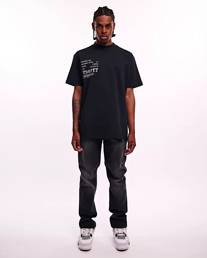 CROYEZ INTERBELLUM T-SHIRT - BLACK/PURPLE