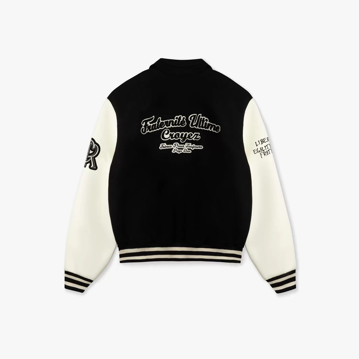 Croyez Oversized Varsity Jacket | Black/White