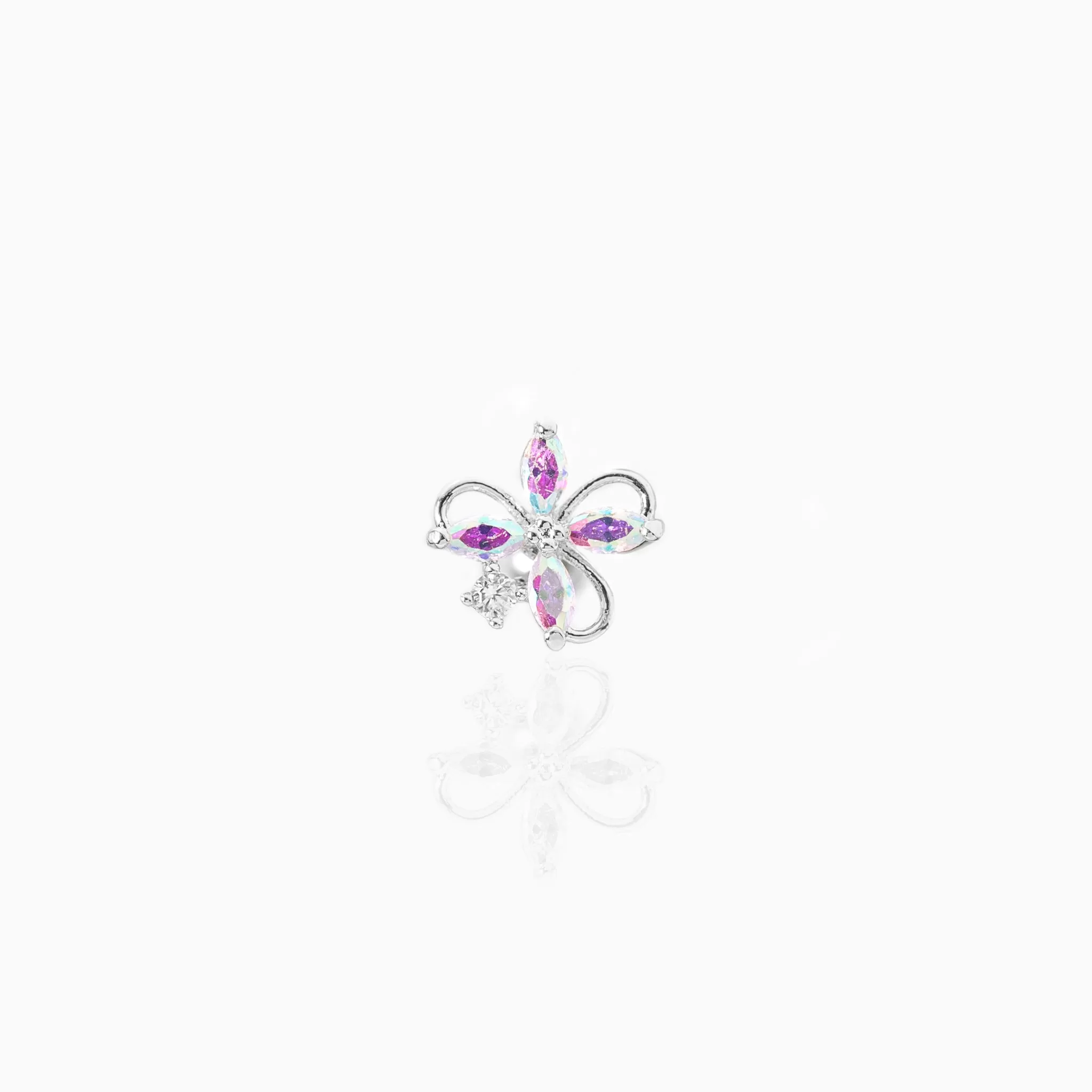 Crystal Gardenia Piercing Style Earring