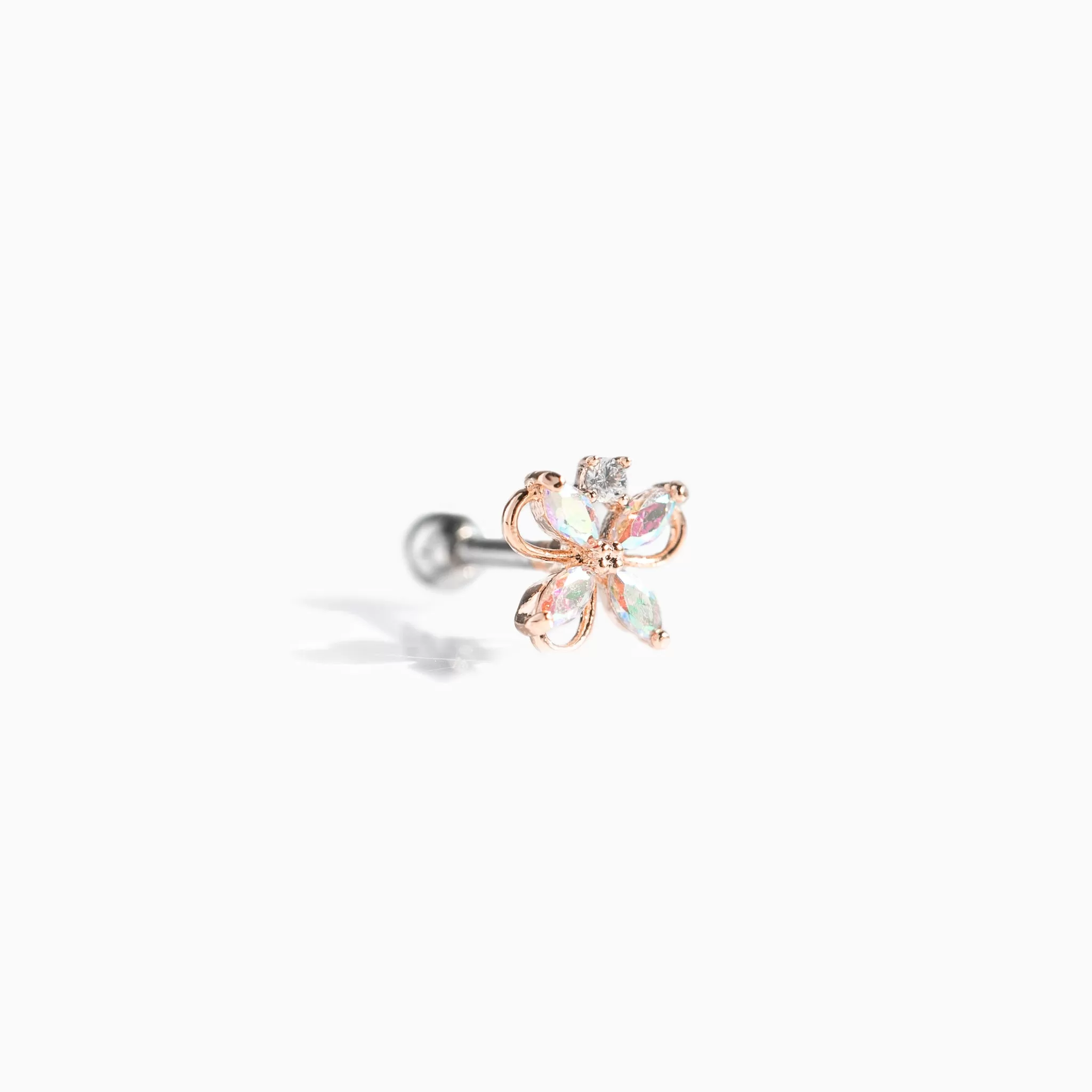 Crystal Gardenia Piercing Style Earring