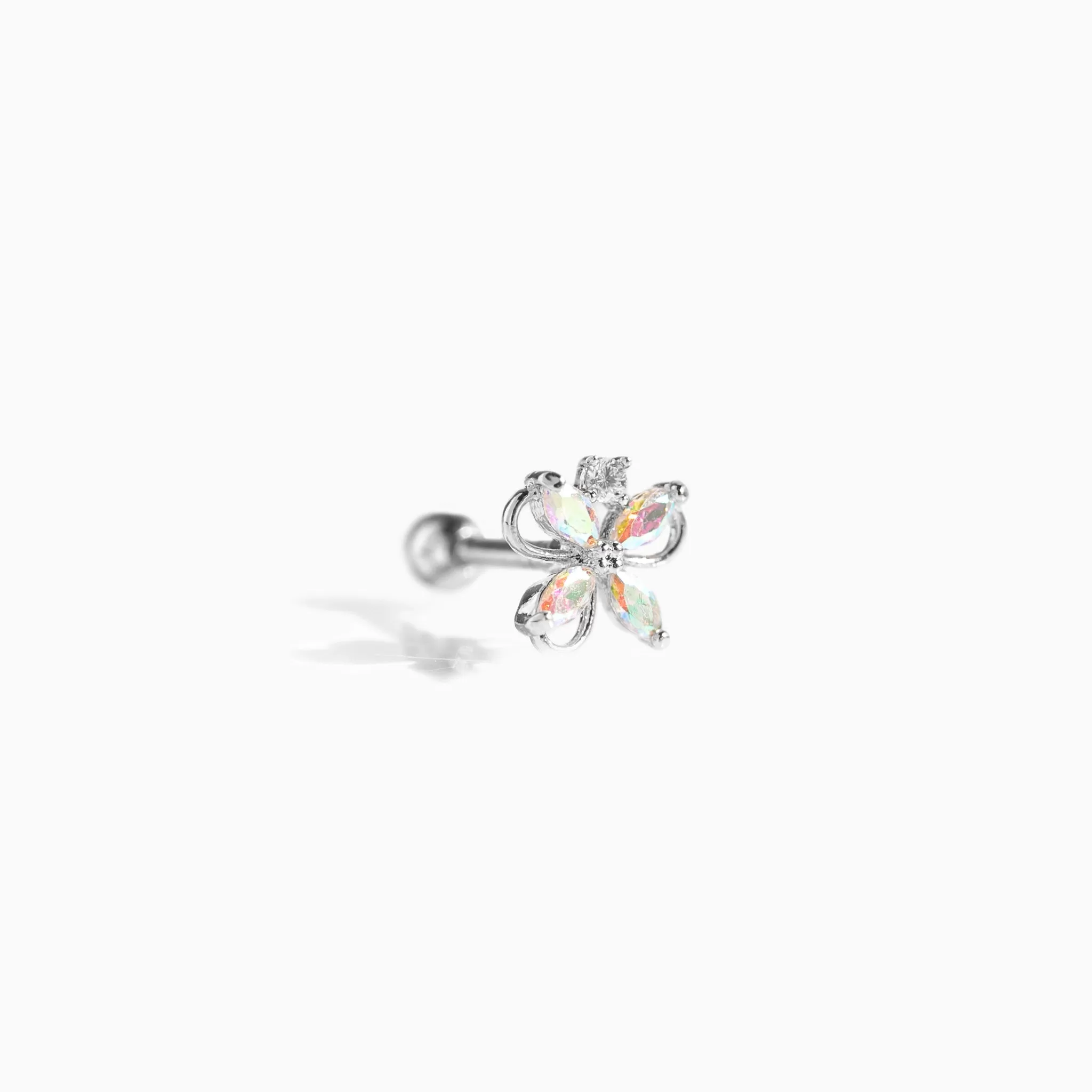 Crystal Gardenia Piercing Style Earring