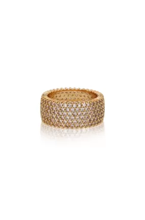 Crystal Thick Band Ring