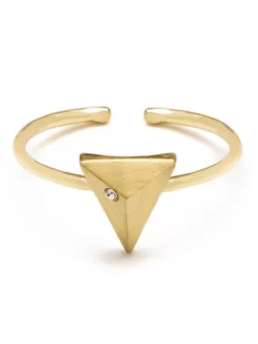 Dainty Gold Pyramid Ring