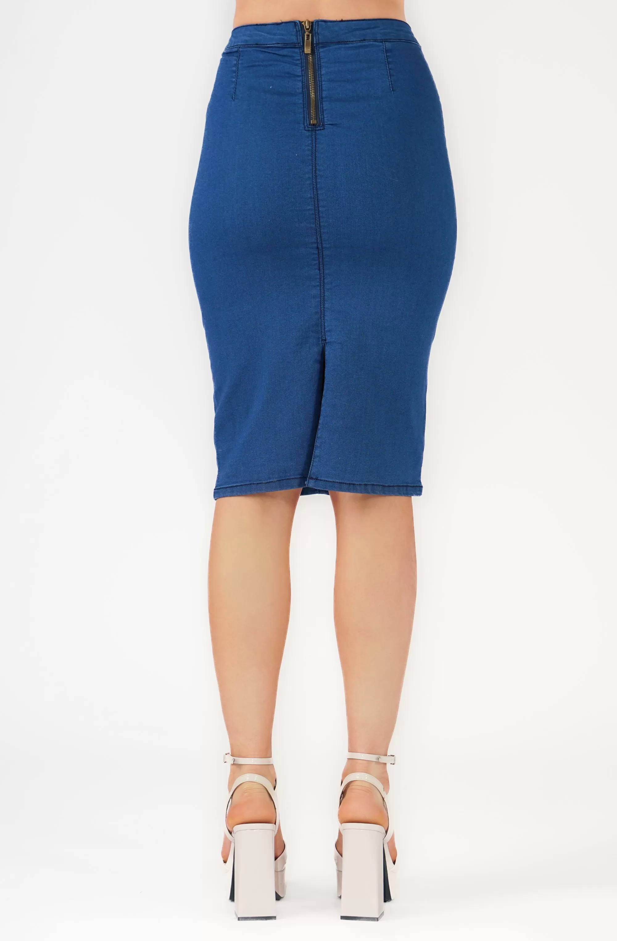 Denim Pencil Skirt