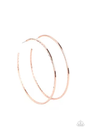 Diamondback Diva Copper Hoop Earrings - Paparazzi Accessories