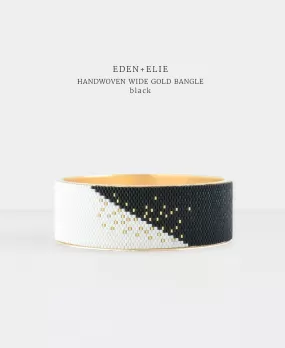 EDEN   ELIE Everyday wide gold bangle - basic black