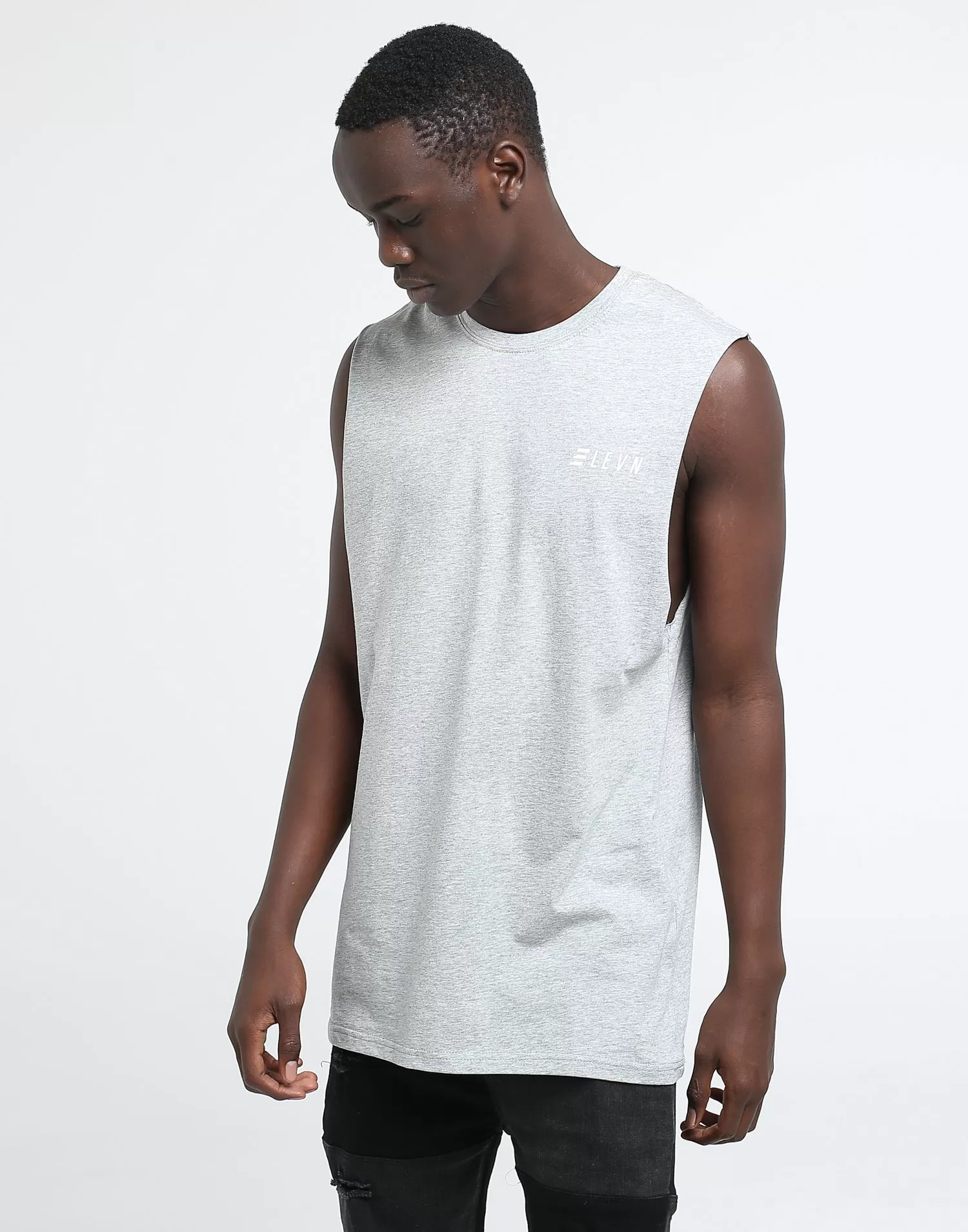 Elevn Aptitude Muscle Tee Grey Marle