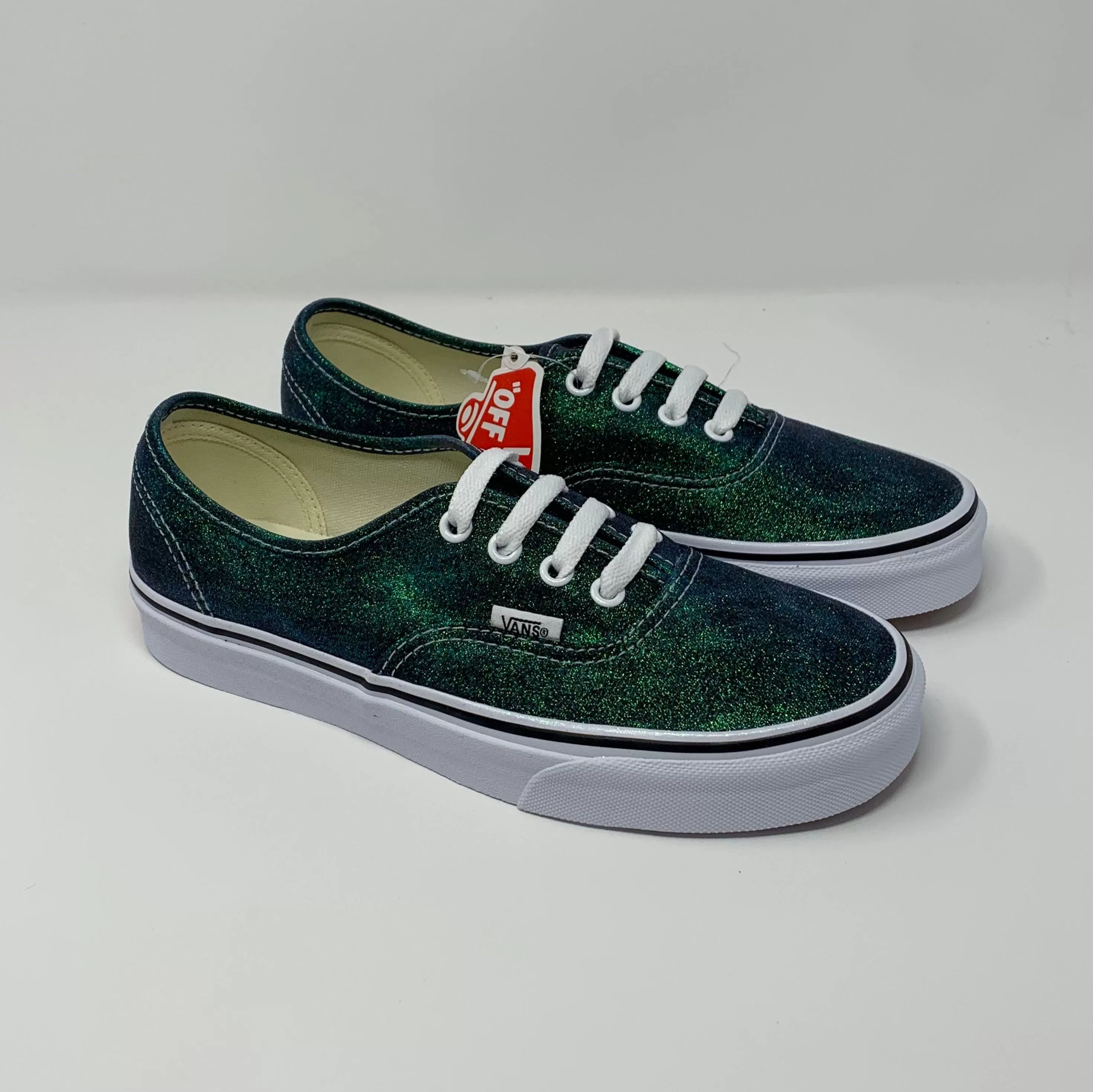 Emerald Glitter Vans