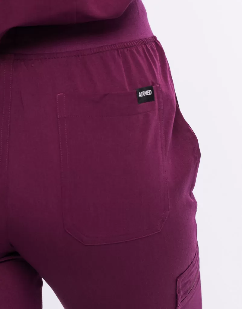 Essential Multi-Pocket Scrub Pants - Purple