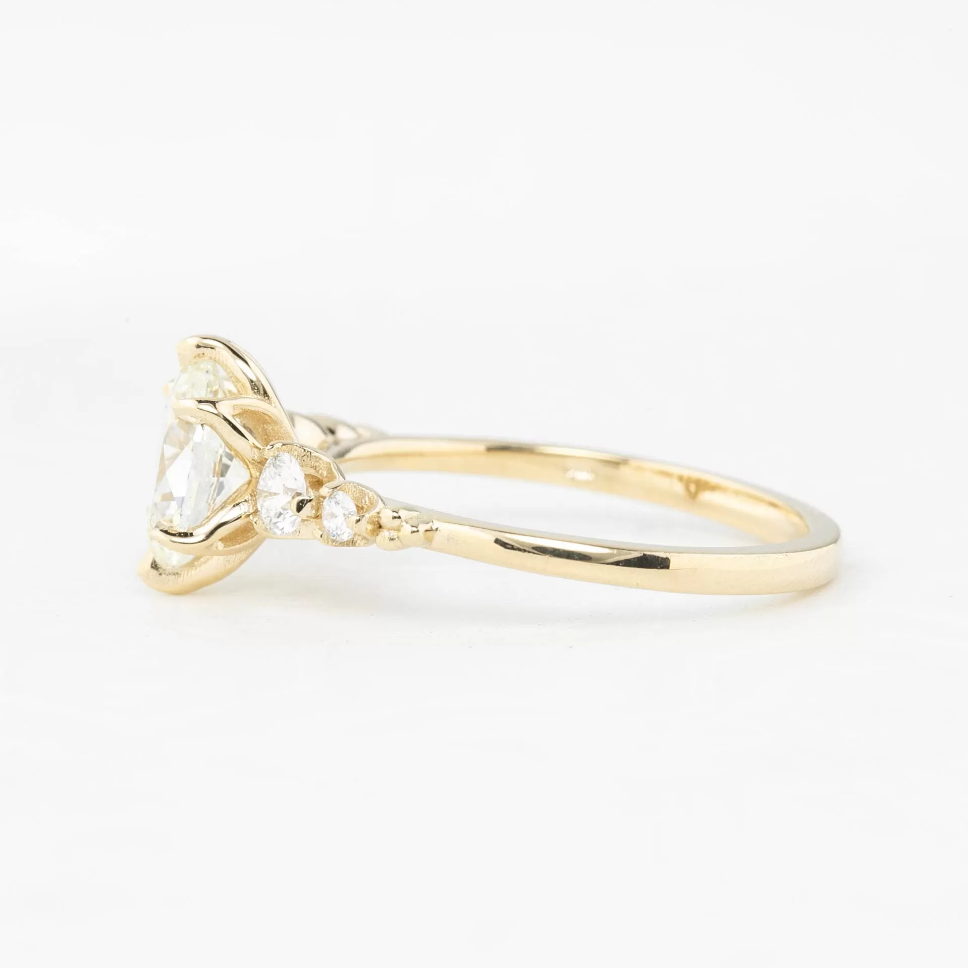 Estel Fleur 1.20ct Oval Diamond Ring, 14k Yellow Gold, GIA Certified (One of a kind)