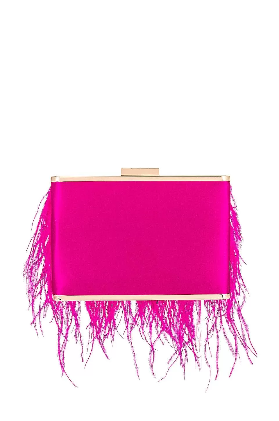 Estelle Feathered Clutch - Fuchsia