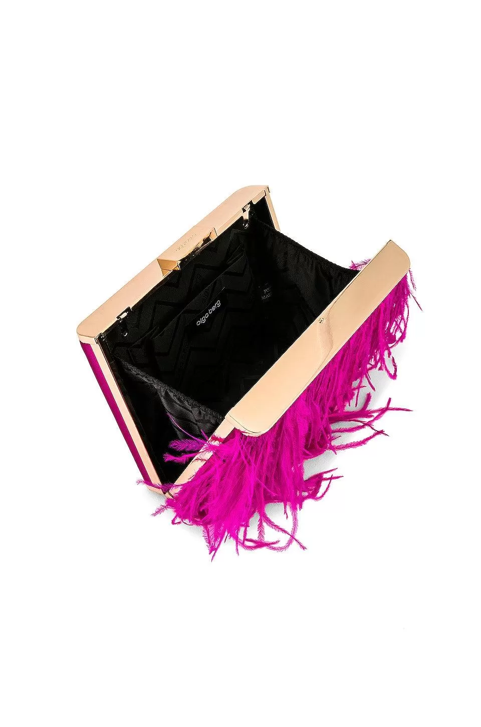 Estelle Feathered Clutch - Fuchsia