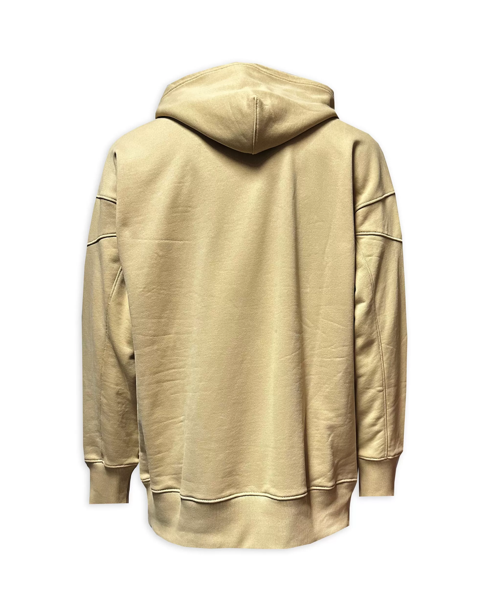 Felpa Uomo Calvin Klein Oversized Patched Hoodie Warm Sand