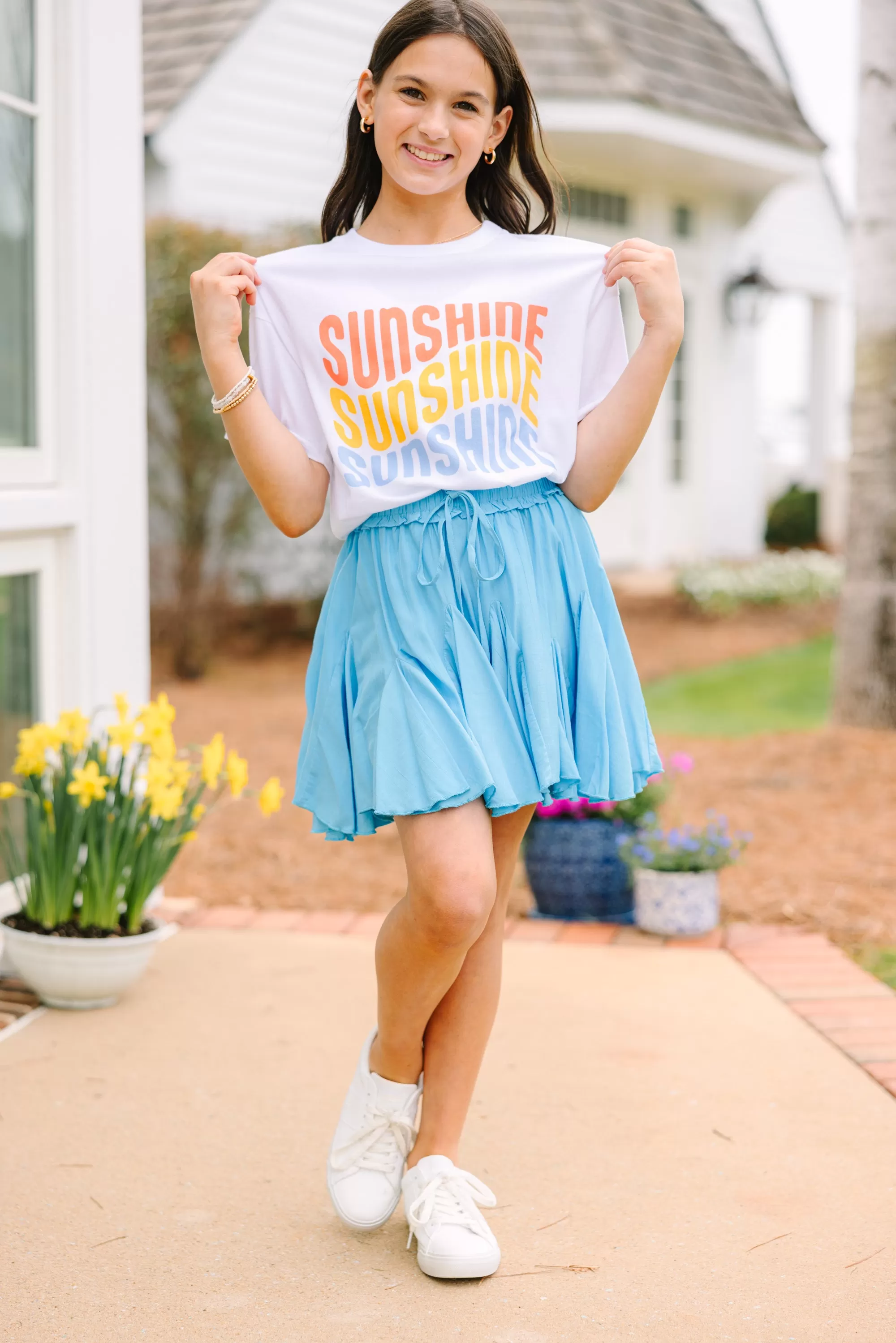 Girls: You're My Sunshine White Oversized Graphic Tee