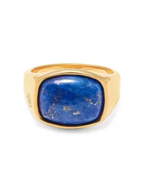 Gold Signet Ring with Blue Lapis