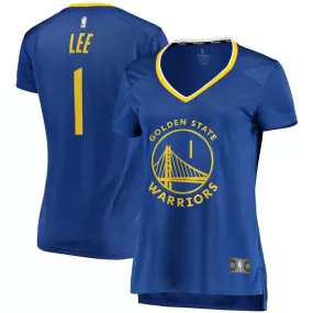 Golden State Warriors Damion Lee Fanatics Branded Replica Fast Break Player Icon Jersey Womens - Blue | Ireland M2598R9