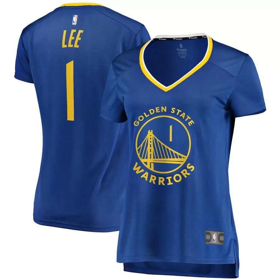 Golden State Warriors Damion Lee Fanatics Branded Replica Fast Break Player Icon Jersey Womens - Blue | Ireland M2598R9