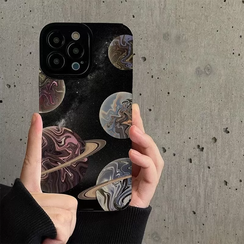 Gorgeous Planet and Stars Cute Phone Case for iPhone 11, 12, 13, 14 Pro Max, XR, XS Max, 7, 8 Plus: A Stunning Cover