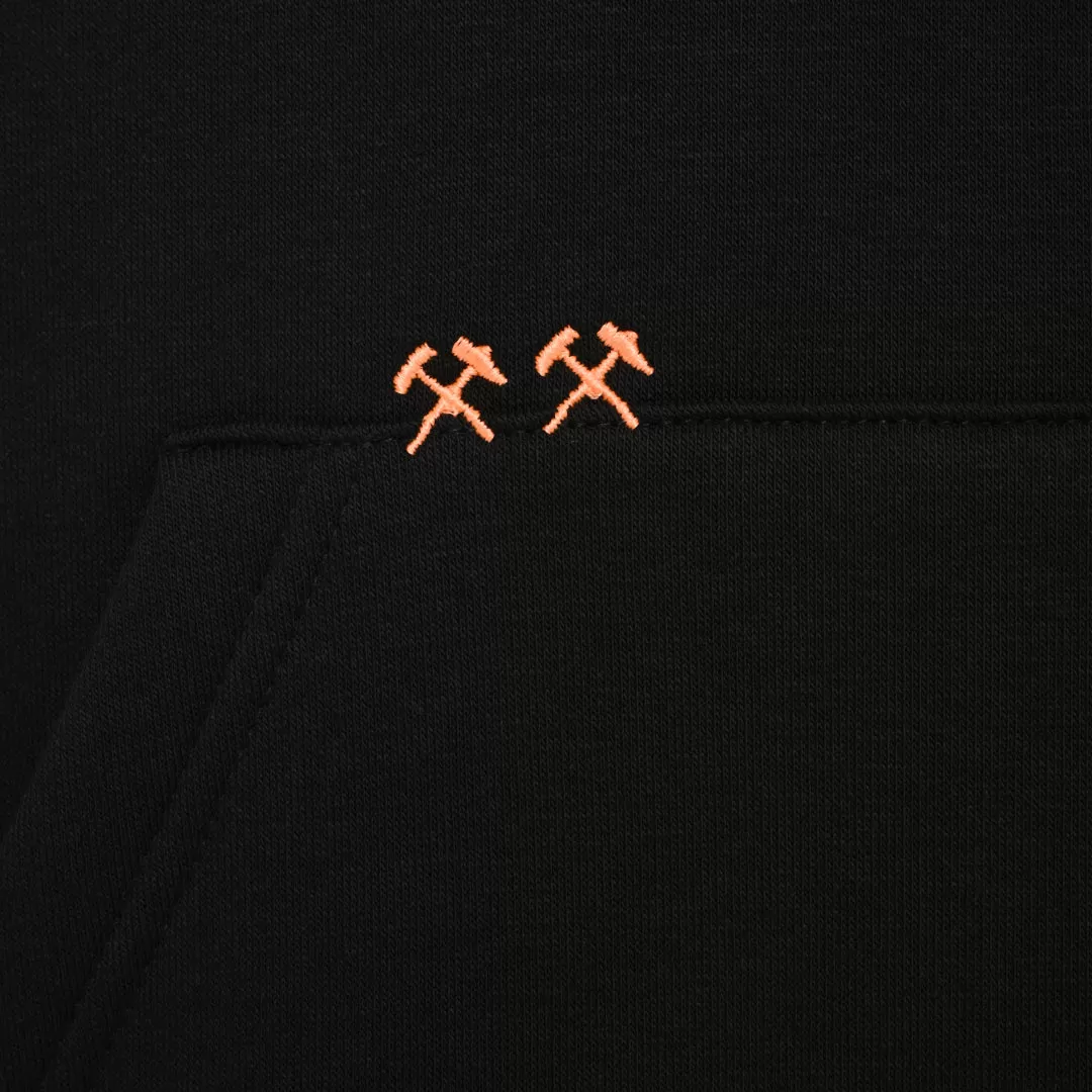 Hoodie "GKÜCK AUF" Schwarz / Orange