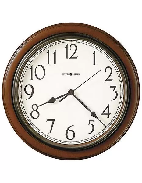 Howard Miller Kalvin Wall Clock - Cherry-Finished Case with Off-White Dial