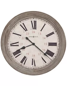 Howard Miller Nesto Oversized Round Wall Clock - Aged Brown - Roman Numerals