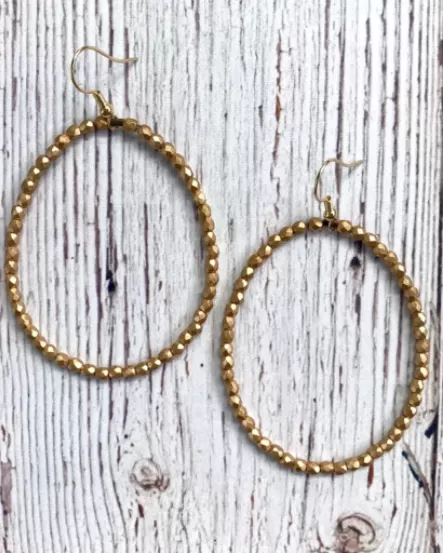 Inspire Designs Big Crystal Hoop Earring