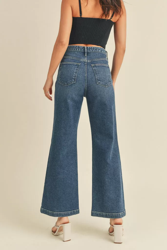 JBD PATCH POCKET WIDE LEG JEAN, 2 COLORS