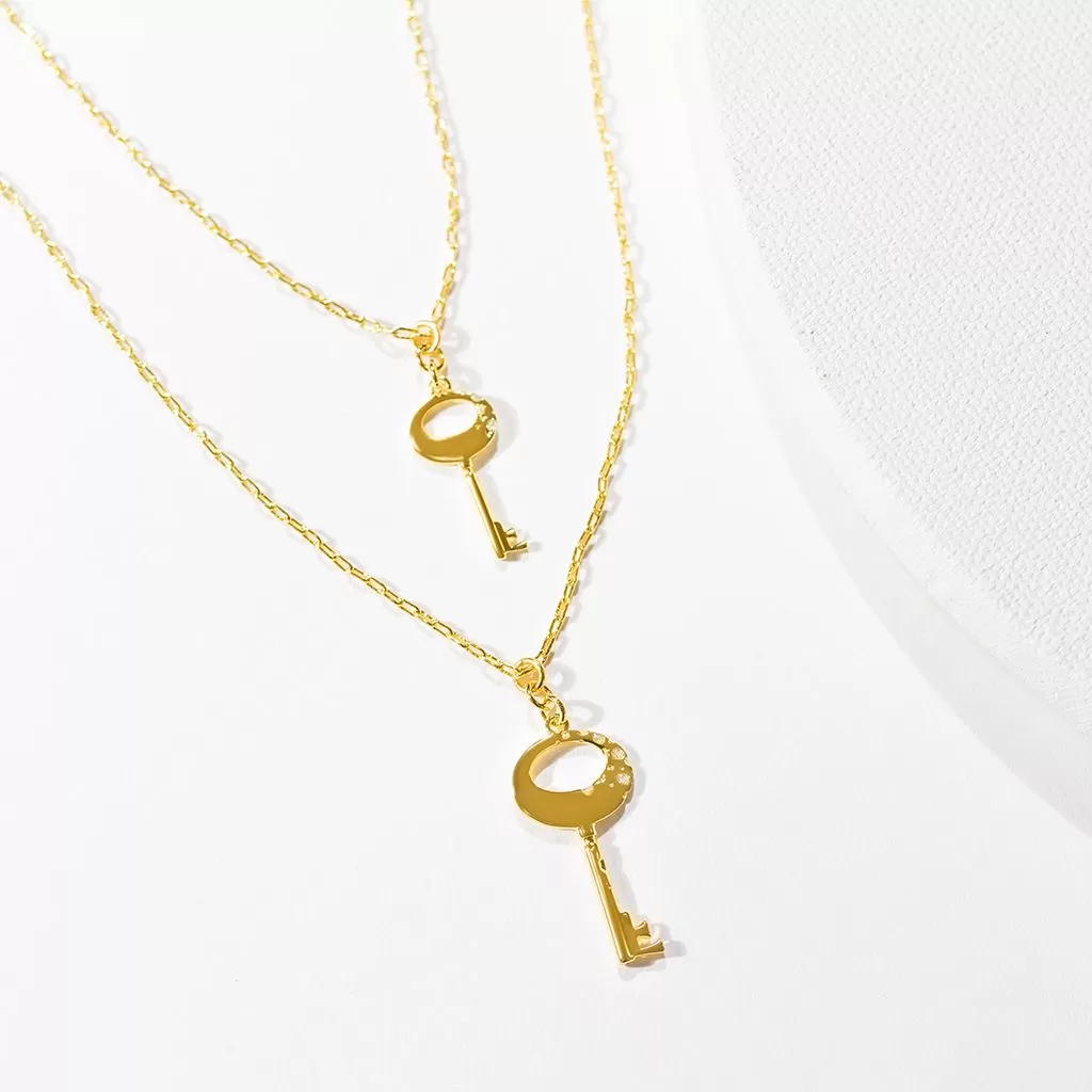 Key Necklace (Medium) - Gold