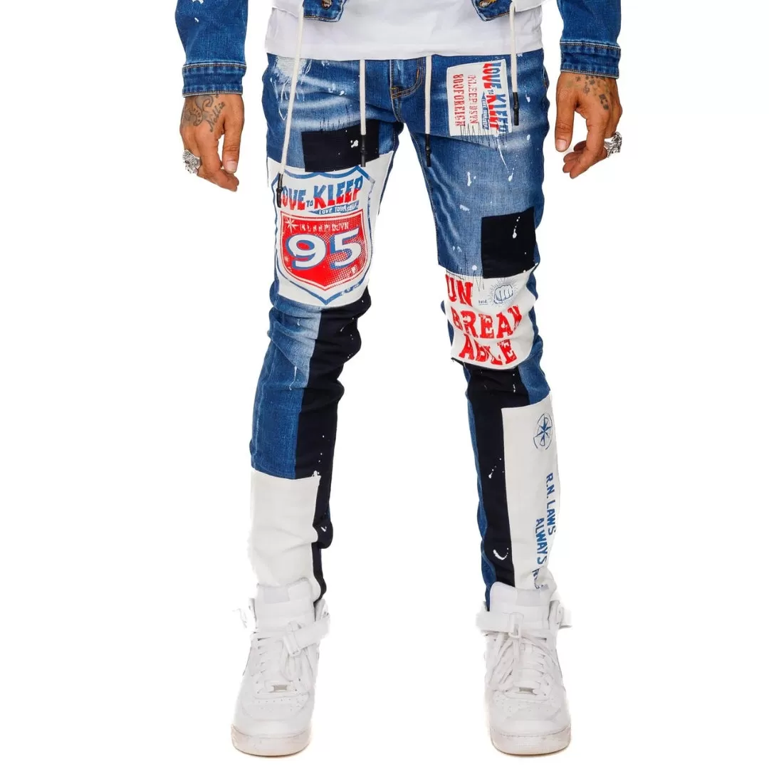 KLEEP New Rider Skinny Graphic Denim