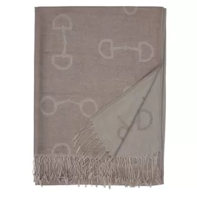 Lila Snaffle Bit Scarf  in Brown - 28 x 72