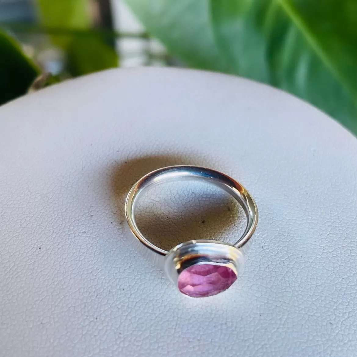 Little hat pink tourmaline ring