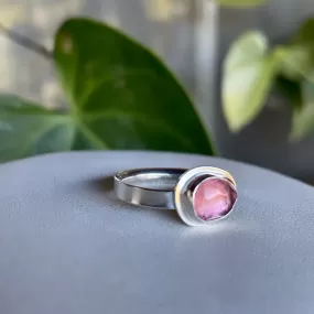 Little hat pink tourmaline ring