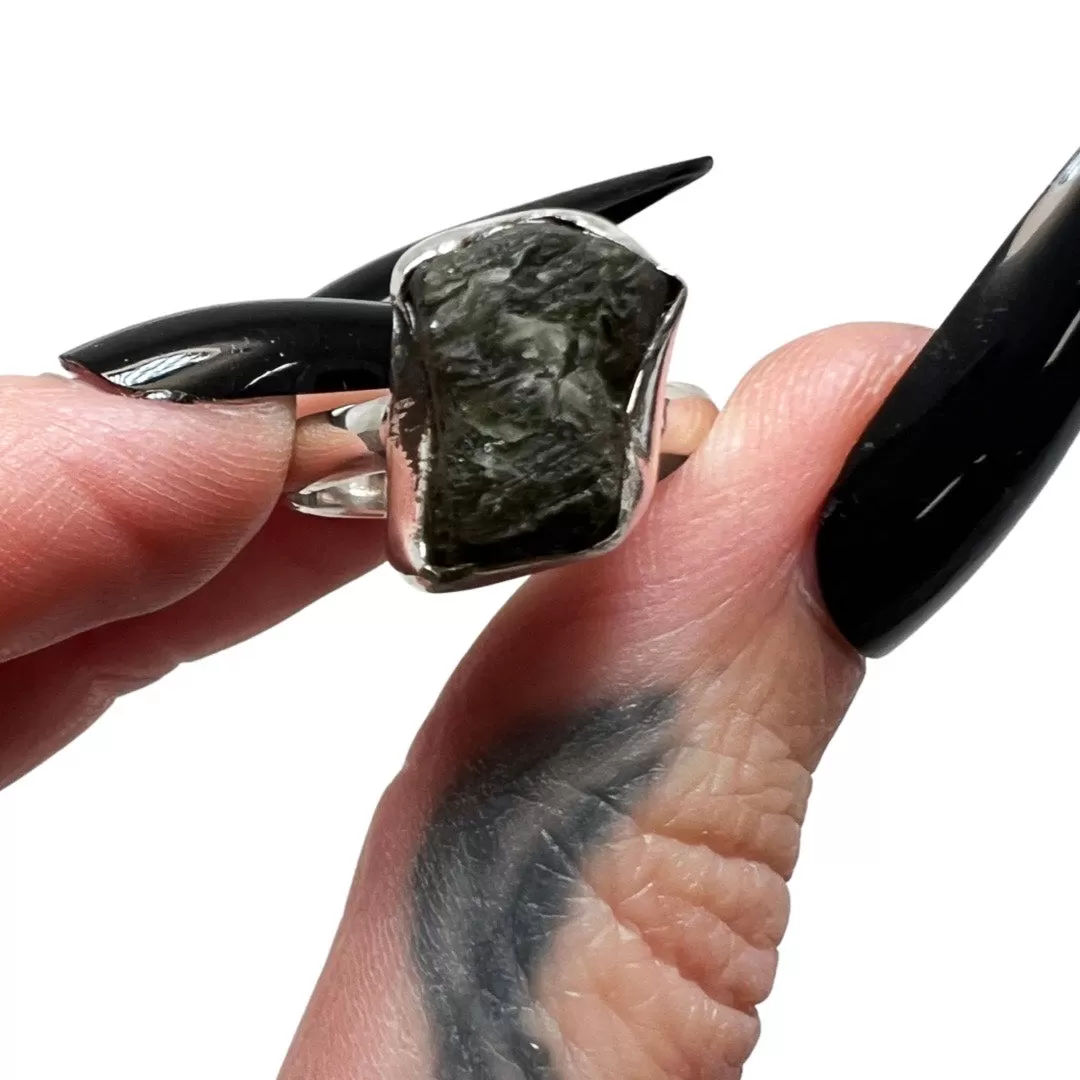 Moldavite Ring 8 size 7.5 *free shipping*