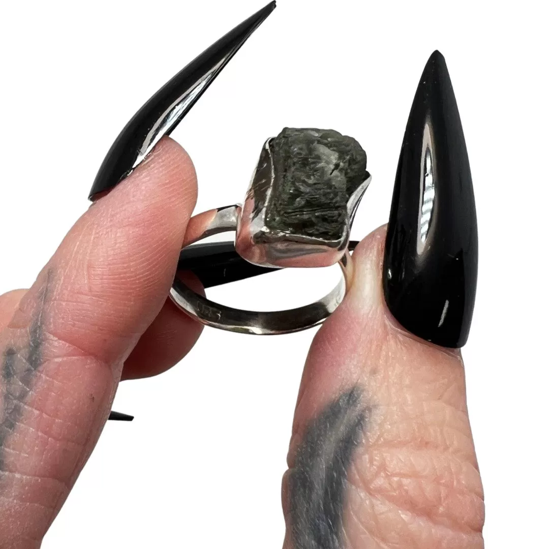 Moldavite Ring 8 size 7.5 *free shipping*