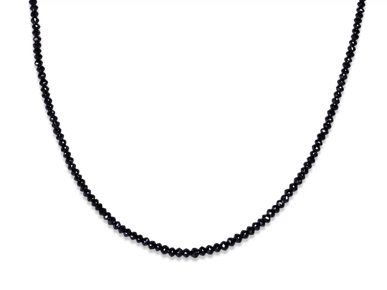 Natural Black Diamond Bead Necklace