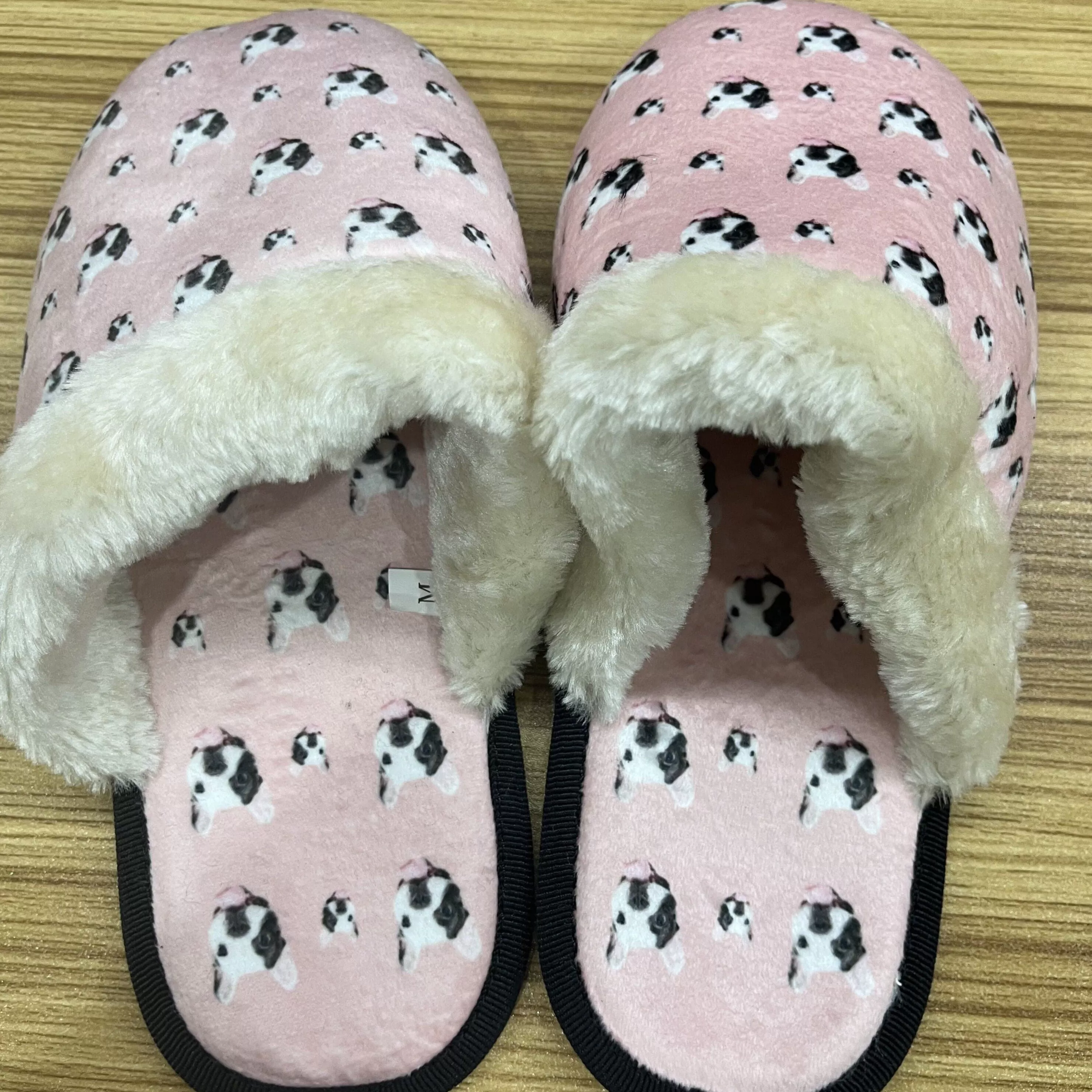 New Product Discounts-Custom Face Santa Hat Fuzzy Slippers for Women and Men Christmas Personalized Photo Non-Slip Slippers Indoor Warm House Shoes