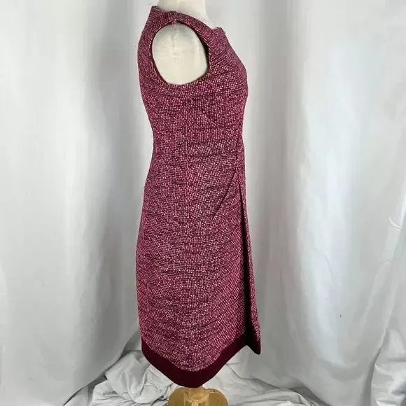 NWT Raoul Pink Tweed Midi Dress w Pockets