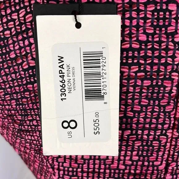 NWT Raoul Pink Tweed Midi Dress w Pockets