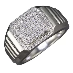 Odyssey Men's Rhodium Ring