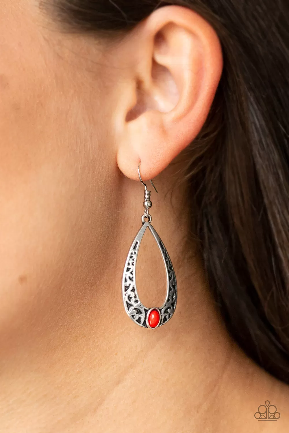 Paparazzi Colorfully Charismatic Red Earrings