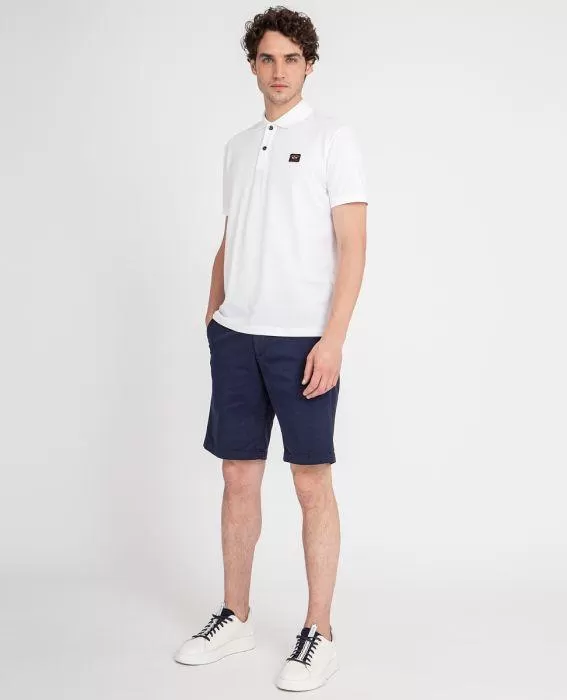 Paul & Shark Short Sleeve Badge Polo Shirt White