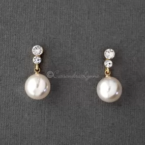 Pearl Drop Crystal Earrings