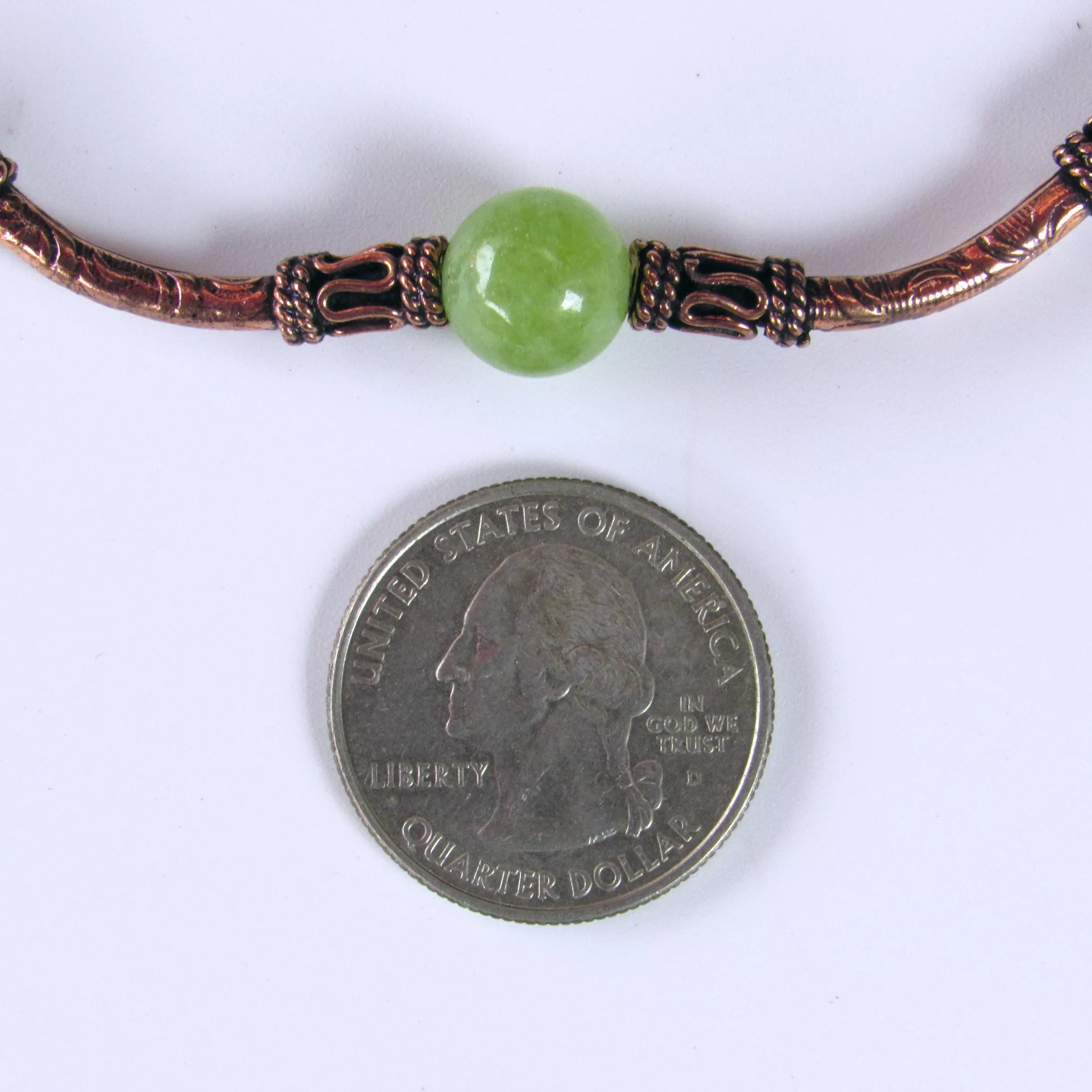 Peridot and Copper Necklace