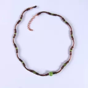 Peridot and Copper Necklace