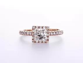 Princess Halo Engagement Ring (1.36Ctw)